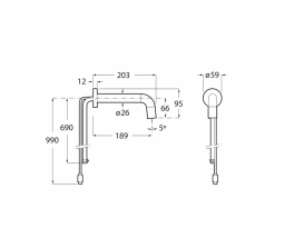 Электронный встроенный смеситель для раковины Roca Loft-E питание от батареек A5A5643C00