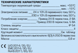 Електропривод Esbe 92 для роботи з ротаційними клапанами 24В 1 хв 3 точки 12050600