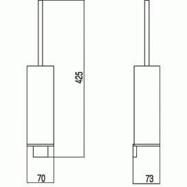 Ершик для унитаза напольный Tres Loft-Tres керамический хром/белый 20063610