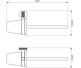 Ершик для унитаза Аквародос Лоренцо 9229 подвесной черный АР000113380