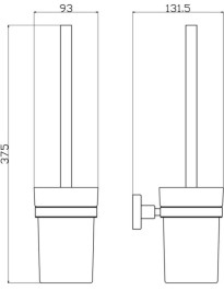 Ершик для унитаза Аквародос Орландо 8919C подвесной золото АР000113365