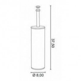 Ершик для унитаза настенный All.Pe Harmony керамика бронза ВR HA220