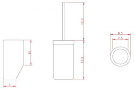 Ершик для унитаза ArtCeram Postit белый PSC002 01;00