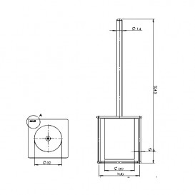 Ершик для унитаза Devit UP нержавеющая сталь черный матовый 7060120B