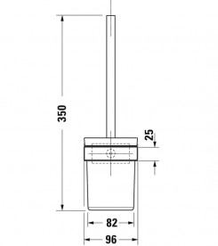 Йорiик для унітазу Duravit Karree підвісний матове скло/хром 0099571000