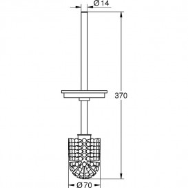 Єршик для унітазу Grohe змінний метал хром 40951000