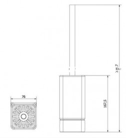 Йоржик для унітазу Haceka Aline Gold настінний білий / матове золото 1196897