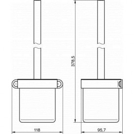 Ершик для унитаза Haceka Ixi настенный нержавеющая сталь 1193891