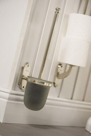 Йоржик для унітазу Haceka Vintage підвісний матове скло / срібло 1170899