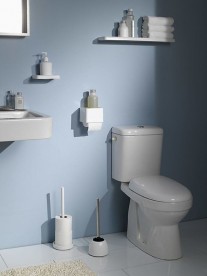 Ершик для унитаза Haceka Yoly напольный пластик белый 1137998