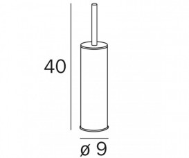 Ершик для унитаза Inda Gealuna подвесной/напольный хром AV014A CR