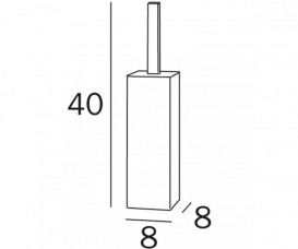 Ершик для унитаза Inda Lea подвесной/напольный хром AV114A CR