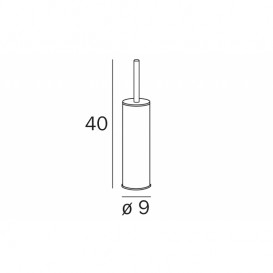 Йоршик для унітазу Inda My Love підвісний/підлоговий чорний матовий AV014B NE