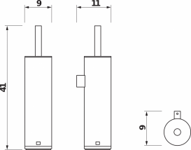 Йоржик для унітазу Jika Generic настінний хром H3843D10040001