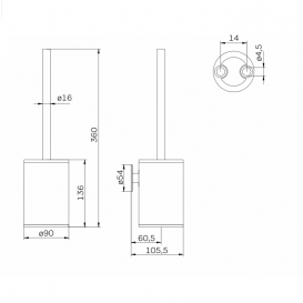 Ершик для унитаза Kolo Lehnen Funktion полированная поверхность L1110100