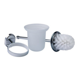 Йоршик для унітазу Kroner KRM Elbe-ACG2910 з тримачем білий/хром CV022870