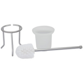 Йоршик для унітазу Kroner KRM Rizze-ACG323 підлоговий хром/білий CV022911