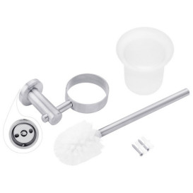 Ершик для унитаза  Kroner KRP Edelstahl Klassisch-ESG3710 с держателем белый/никель CV025648