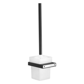 Йоршик для унітазу Kroner KRP Edelstahl Kubus-SCH3910 із тримачем білий/чорний CV025649