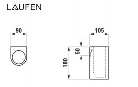 Йоршик для унітазу Laufen настінний кераміка білий H8736800000001