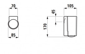 Ершик для унитаза Laufen Val настенный керамика белый H8722820000001