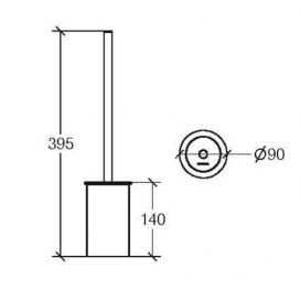 Йоржик для унітазу Lineabeta Baketo хром / матове скло 55062.81