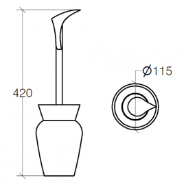 Йоржик для унітазу Lineabeta Skoati Кала нержавіюча сталь 5015.29