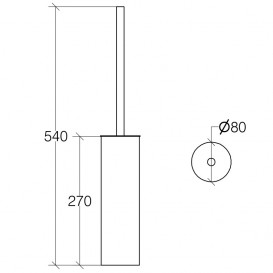 Йоржик для унітазу Lineabeta Skoati метал чорний матовий 5004.22