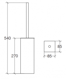 Йоржик для унітазу Lineabeta Skoati метал чорний матовий 50051.22