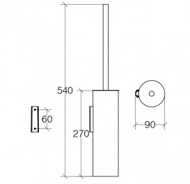 Ёршик для унитаза Lineabeta Skoati нержавеющая сталь 50041.29