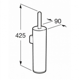 Йоржик для унітазу Roca Hotels 2.0 з настінним тримачем хром A816726001