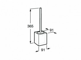 Йоржик для унітазу Roca Ice підлоговий скло чорний A816863012