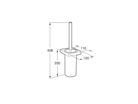 Ершик для унитаза Roca Tempo металл/пластик титаново-черный A817036022