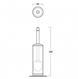 Йоршик для унітазу Simas Accessori підлоговий хром 260208