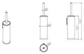 Єршик для унітазу Sonia Contract-Hospitality настінний нержавіюча сталь хром 052929