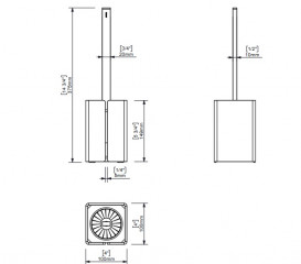 Ершик для унитаза Sonia Luce напольный латунь/акриловое стекло черный 182534