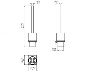 Йоржик для унітазу Sonia S-Cube настінний білий / хром 166855