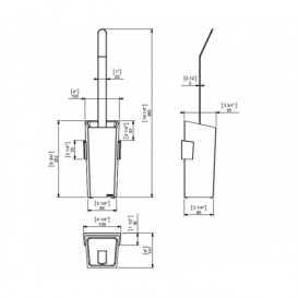 Йоржик для унітазу Sonia S2 настінний штучний камінь / латунь 158799