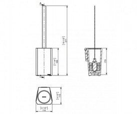 Йоржик для унітазу Sonia S4 підлоговий штучний камінь / латунь 157594
