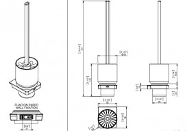 Єршик для унітазу Sonia S6 Black підвісний латунь/скло чорний матовий 185986
