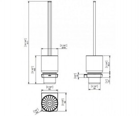 Йоршик для унітазу Sonia S6 настінний хром/білий 161041