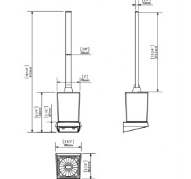 Єршик для унітазу Sonia S7 підвісний латунь/скло золото 164974