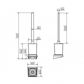 Йоршик для унітазу Sonia S8 настінний хром/білий 161867