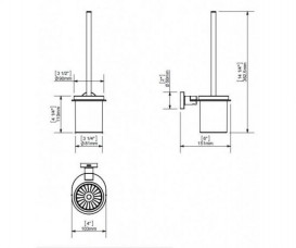 Ершик для унитаза Sonia Tecno Project настенный хром/белый 117000