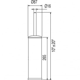 Йоржик для унітазу Tres Max-Tres підлоговий метал хром 13463624