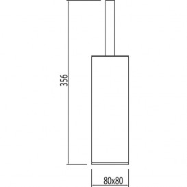Ёршик для унитаза Tres Slim-Tres напольный керамика/металл белый/хром 20263611