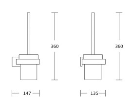 Ершик для унитаза VBI Jupiter с держателем хром VBI-040610CH