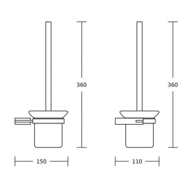 Ершик для унитаза VBI Neptune с держателем хром VBI-040510CH
