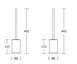 Йоршик для унітазу VBI Round S підлоговий чорний VBI-049800BL