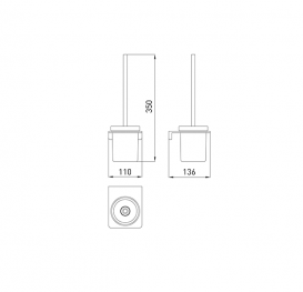 Ершик для унитаза Volle De la Noche настенный черный 10-40-0050-black